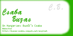 csaba buzas business card